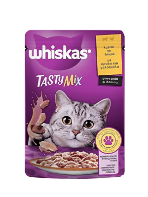 WHİSKAS POUCH TASTYMİX KUZULU HİNDİ ETLİ 85 GR
